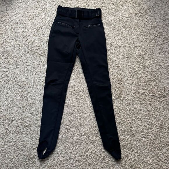 Goldbergh Paris Belted Black Slim-leg Stirrup Ski Pants US 2 Waterproof - Picture 3 of 6